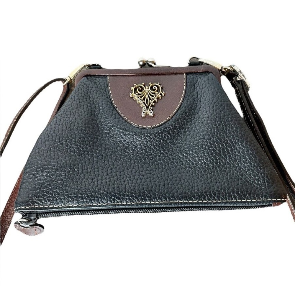 Elegant Black and Brown Handbag